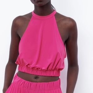 Zara Cropped Halter Top